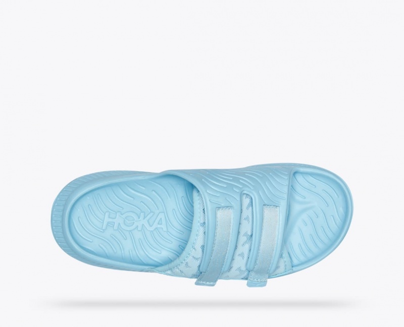 HOKA Ora Luxe Men's Slide Light Blue | YEN812096