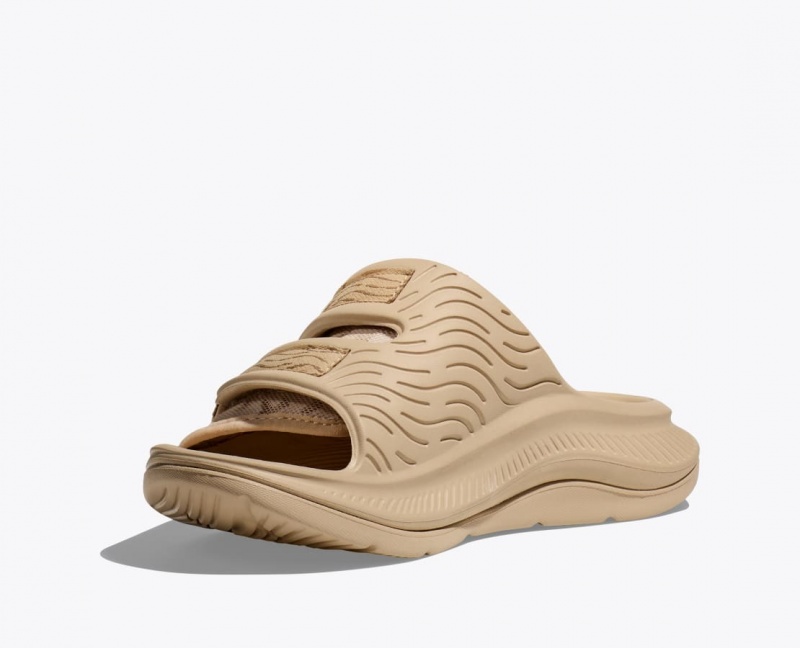 HOKA Ora Luxe Men's Slide Light Khaki | CWX629341