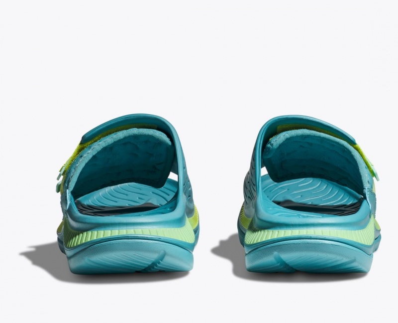 HOKA Ora Luxe Men's Slide Turquoise | DRU718953