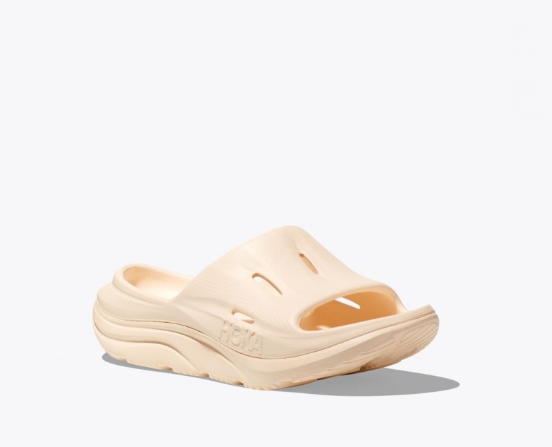 HOKA Ora Recovery 3 Kids' Slides Beige | IVJ134725