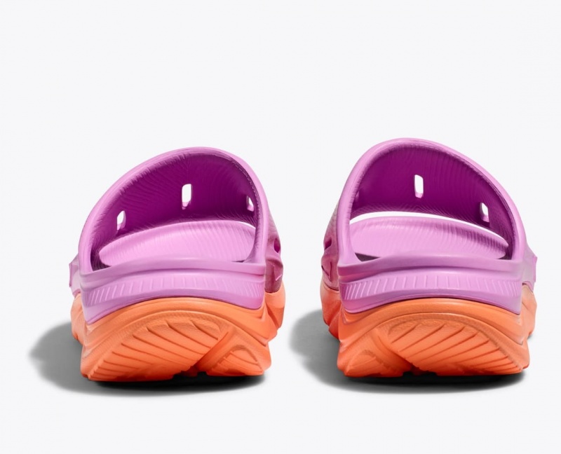 HOKA Ora Recovery 3 Kids' Slides Pink / Orange | BVI304152