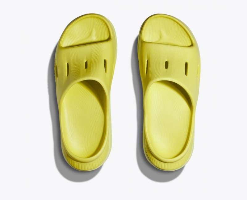 HOKA Ora Recovery 3 Kids' Slides Yellow | NIC156243