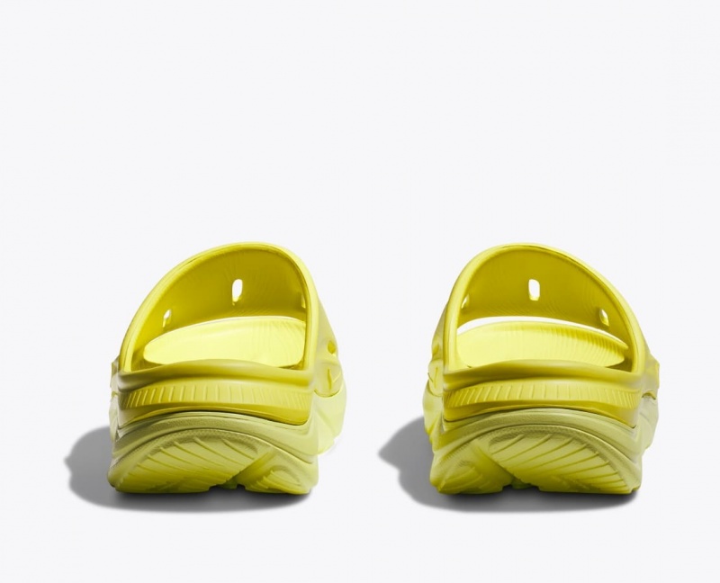 HOKA Ora Recovery 3 Kids' Slides Yellow | NIC156243