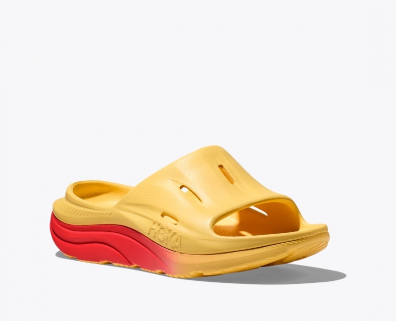 HOKA Ora Recovery 3 Men's Slide Orange / Red | QCX765421