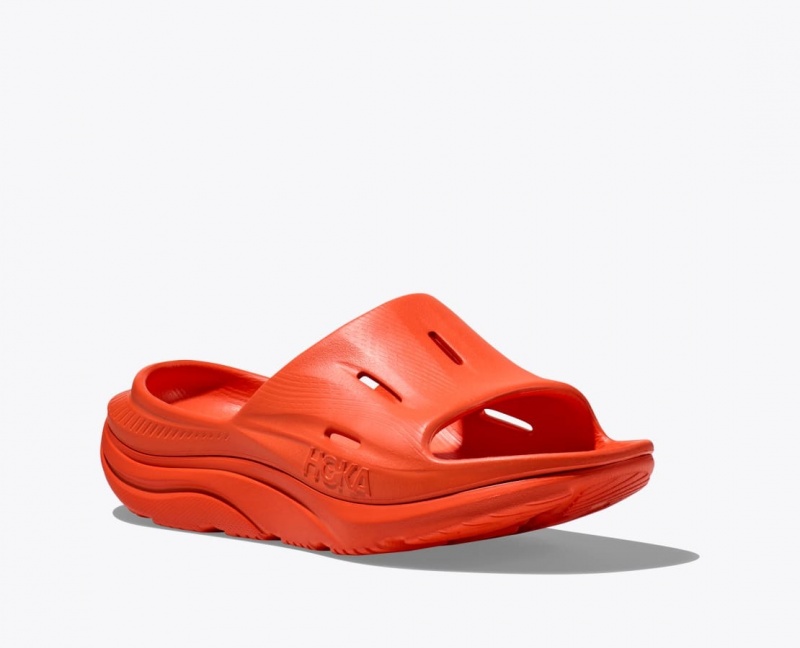 HOKA Ora Recovery 3 Men's Slide Red | EYR581276