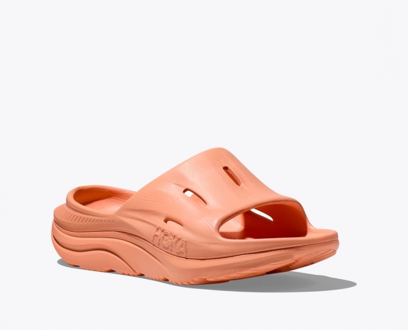 HOKA Ora Recovery 3 Women's Slide Dark Orange | RXB124839