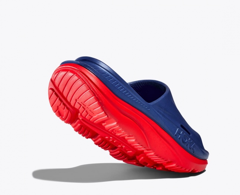 HOKA Ora Recovery 3 Women's Slide Navy / Red | QEK296543