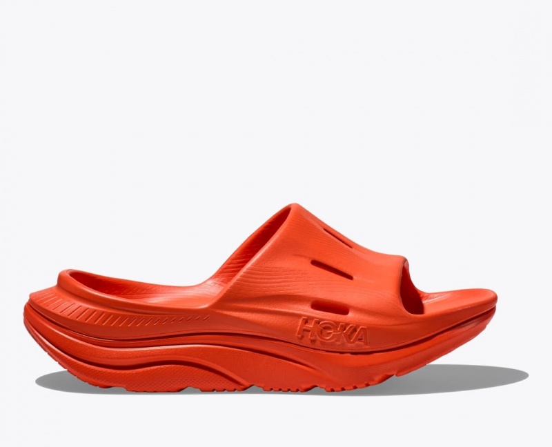 HOKA Ora Recovery 3 Women\'s Slide Red Orange | YOG374012