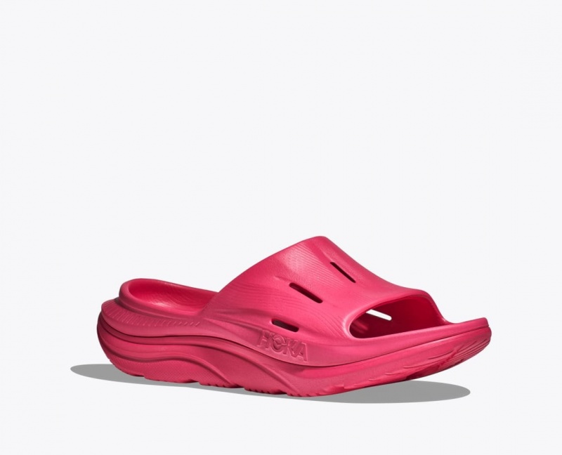 HOKA Ora Recovery 3 Women's Slide Red | CRB854619