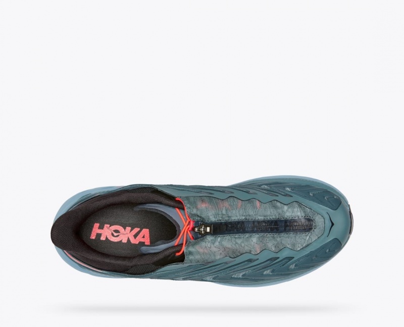 HOKA Project Clifton Women's Sneakers Blue Green / Grey | IRV671925