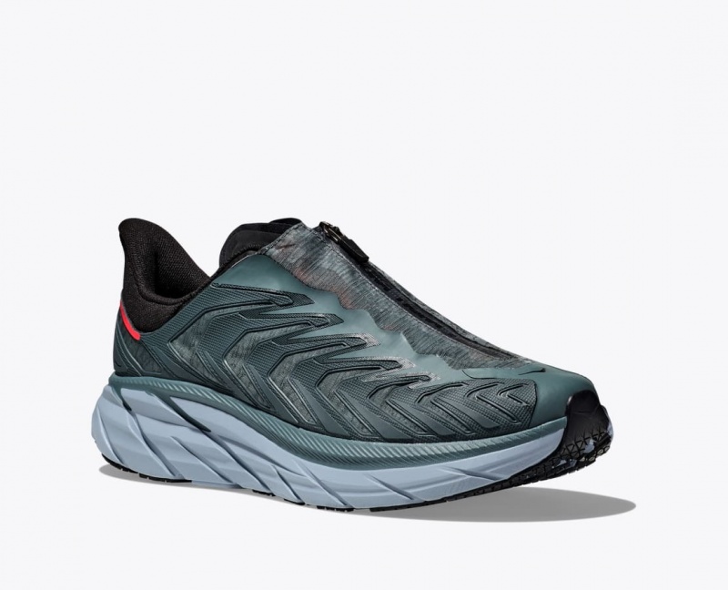 HOKA Project Clifton Women's Sneakers Blue Green / Grey | IRV671925