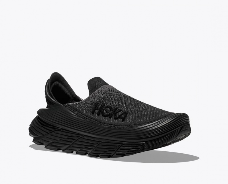 HOKA Restore TC Men's Walking Shoes Black | MPZ509381