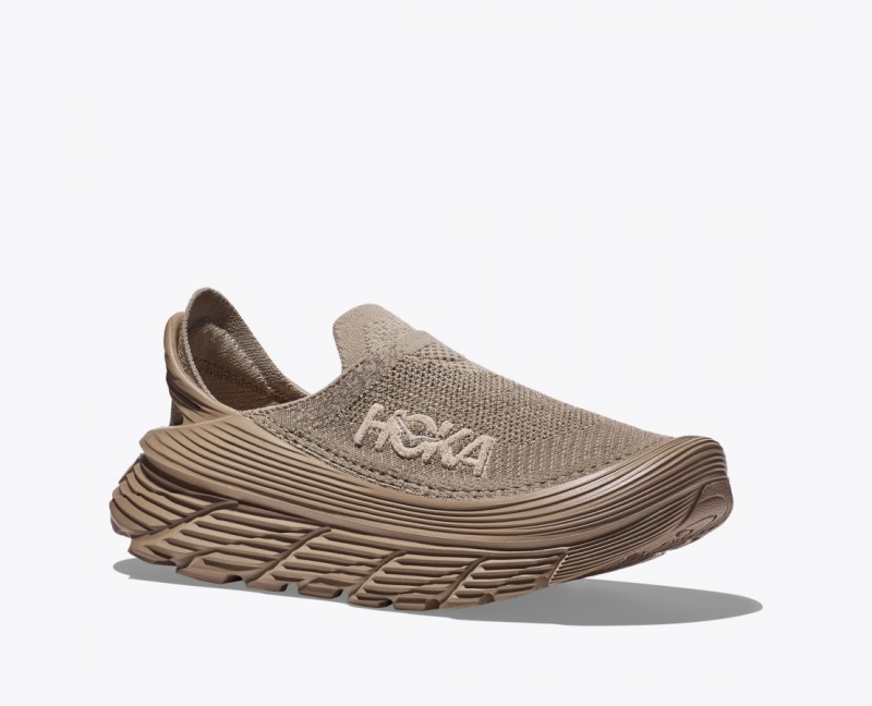 HOKA Restore TC Men's Walking Shoes Dark Brown | XCP837421