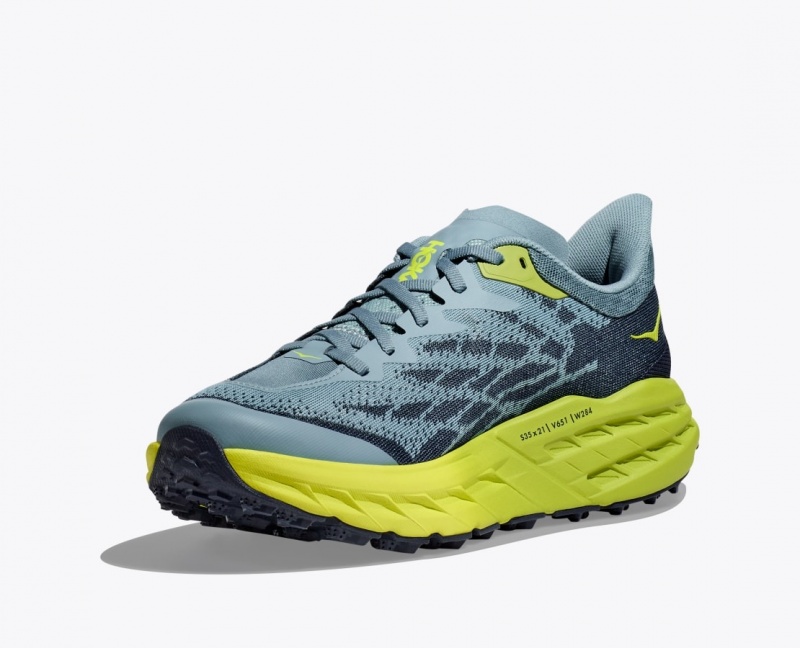 HOKA Speedgoat 5 Men's Trail Running Shoes Blue / Green / Black | GCI203514