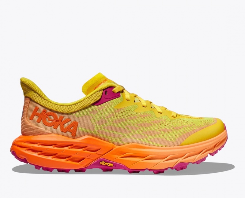 HOKA Speedgoat 5 Women\'s Trail Running Shoes Yellow / Orange | AVG603781