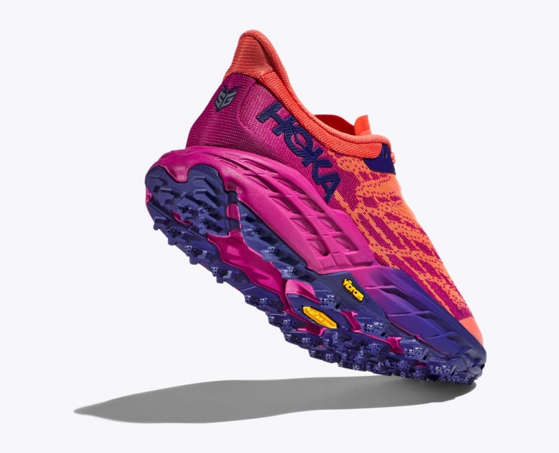 HOKA Speedgoat 5 Women's Trail Running Shoes Orange / Fuchsia | AHK038194