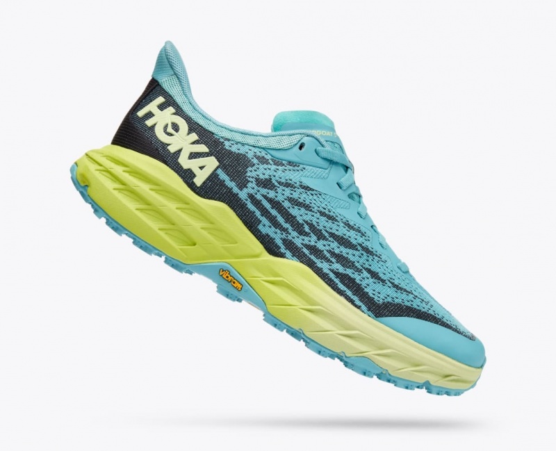 HOKA Speedgoat 5 Women's Trail Running Shoes Turquoise / Navy | AQV529047