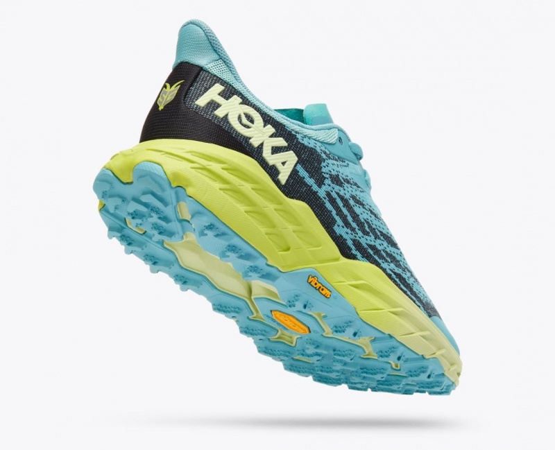 HOKA Speedgoat 5 Women's Trail Running Shoes Turquoise / Navy | AQV529047