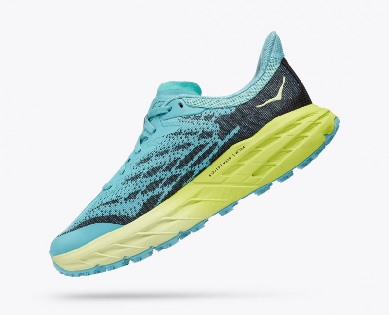 HOKA Speedgoat 5 Women's Trail Running Shoes Turquoise / Navy | AQV529047