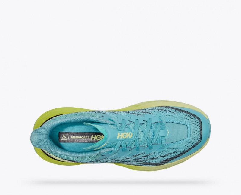 HOKA Speedgoat 5 Women's Trail Running Shoes Turquoise / Navy | AQV529047