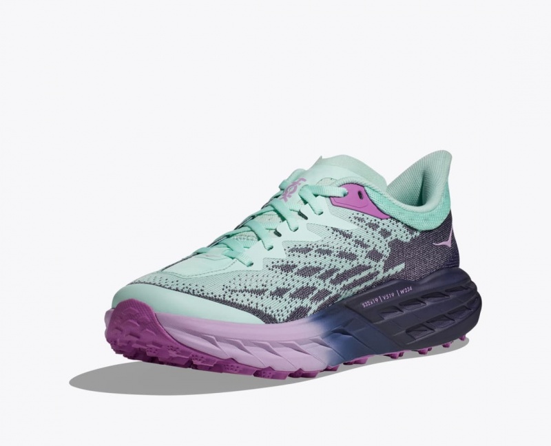 HOKA Speedgoat 5 Women's Trail Running Shoes Turquoise / Purple | FOU321867