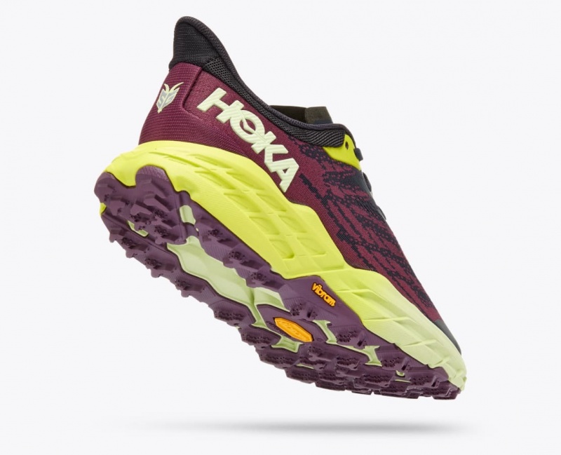 HOKA Speedgoat 5 Women's Trail Running Shoes Dark Red / Black | PLS098751