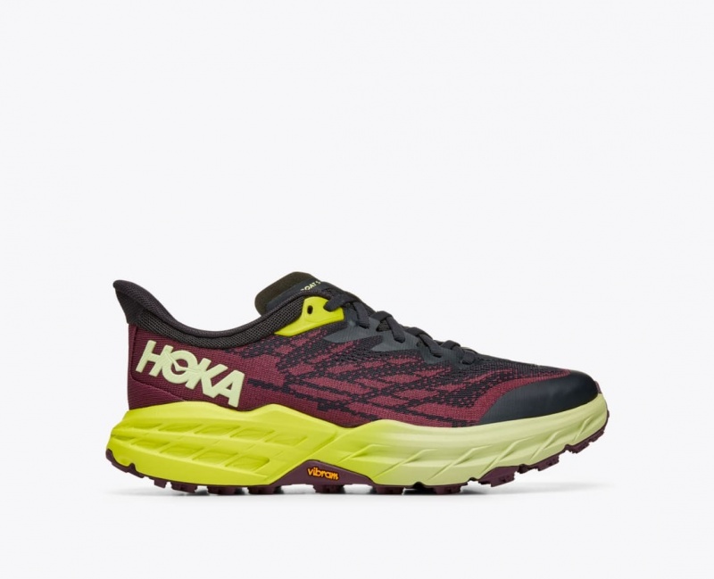 HOKA Speedgoat 5 Women\'s Trail Running Shoes Dark Red / Black | PLS098751