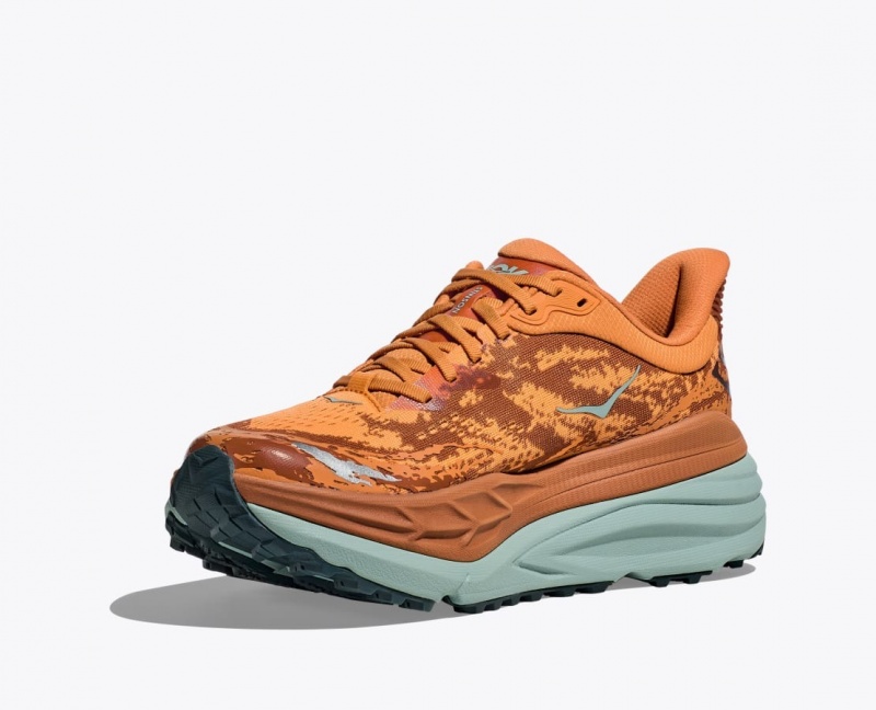 HOKA Stinson 7 Men's Trail Running Shoes Orange / Brown | MHT769082