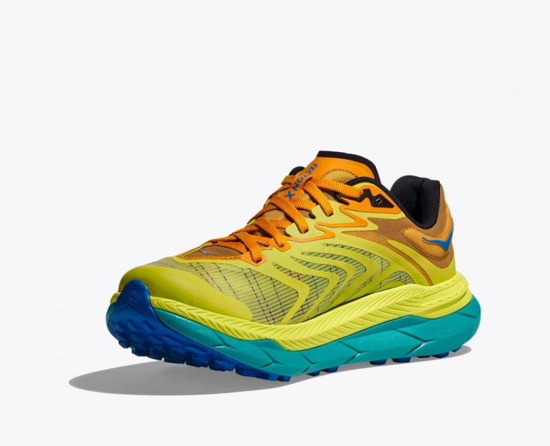 HOKA Tecton X 2 Men's Trail Running Shoes Green / Orange | OCJ258496