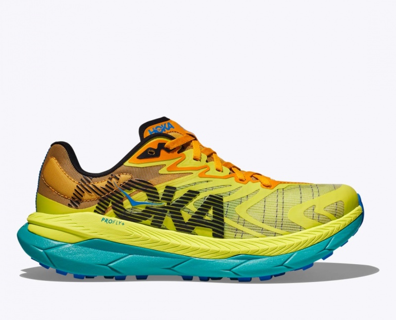 HOKA Tecton X 2 Men\'s Trail Running Shoes Green / Orange | OCJ258496