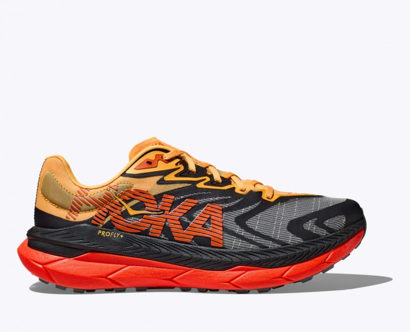 HOKA Tecton X 2 Men\'s Trail Running Shoes Black / Orange / Red | LZY739501