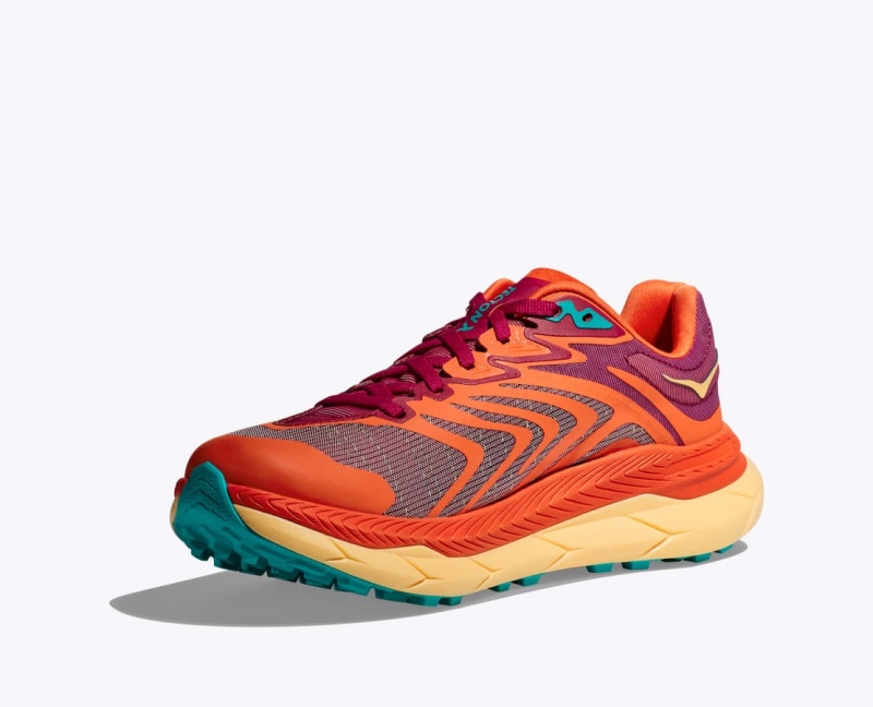 HOKA Tecton X 2 Men's Trail Running Shoes Red / Dark Red | UIE632954