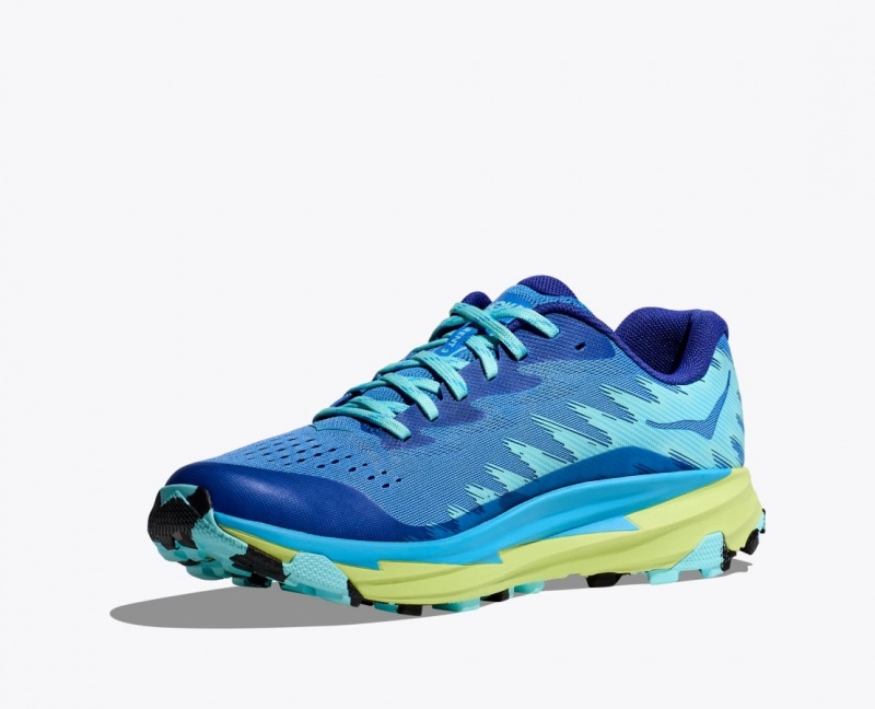 HOKA Torrent 3 Men's Trail Running Shoes Blue / Green | QSH365197