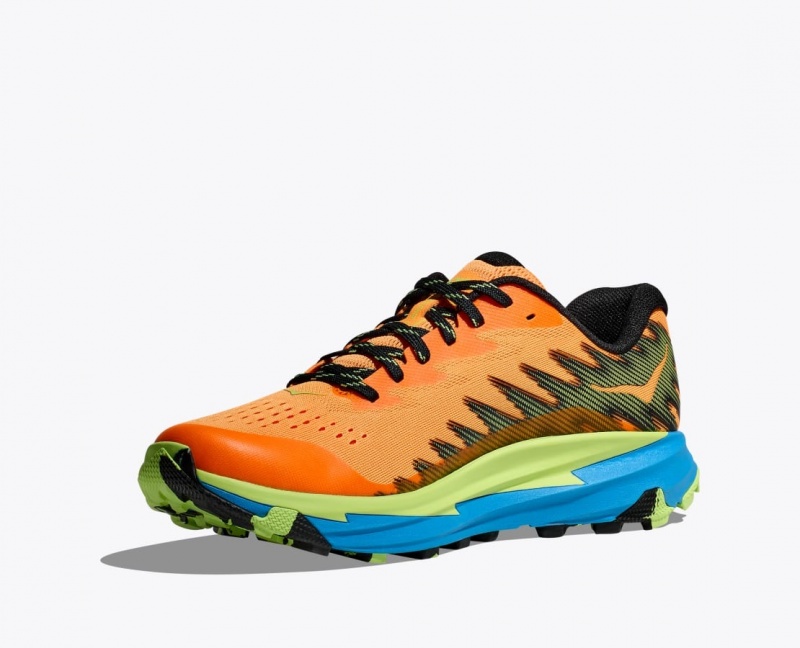 HOKA Torrent 3 Men's Trail Running Shoes Orange / Green | XVQ283941