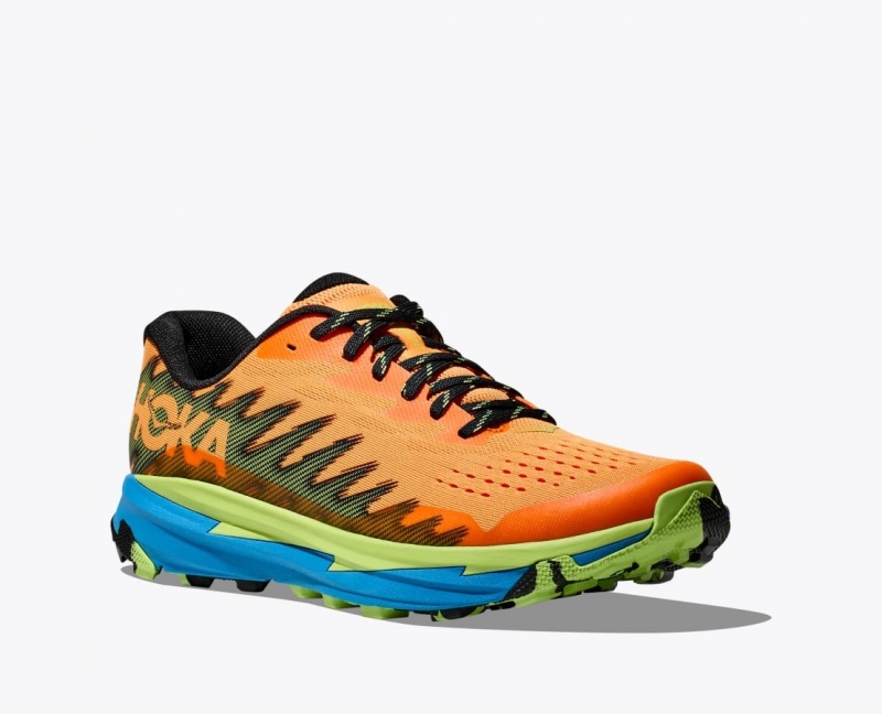 HOKA Torrent 3 Men's Trail Running Shoes Orange / Green | XVQ283941