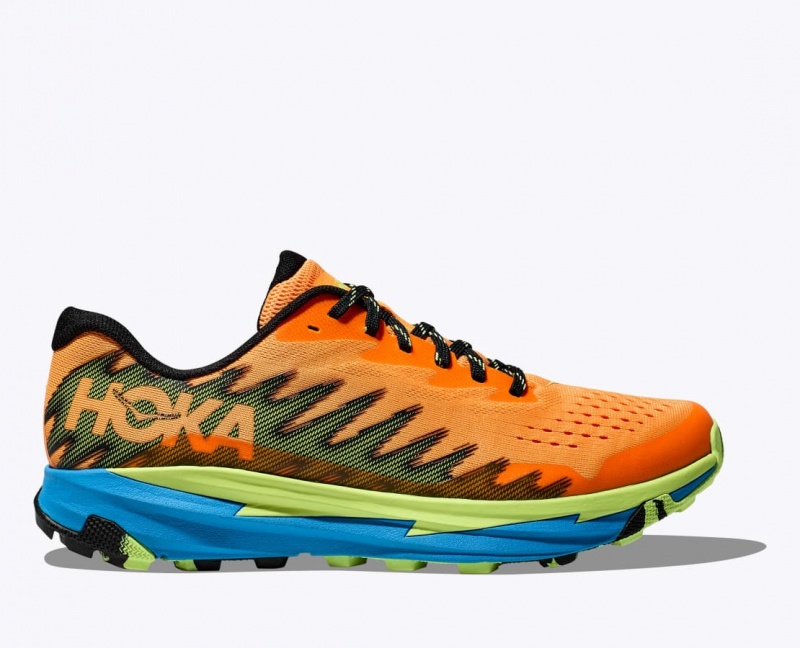 HOKA Torrent 3 Men\'s Trail Running Shoes Orange / Green | XVQ283941