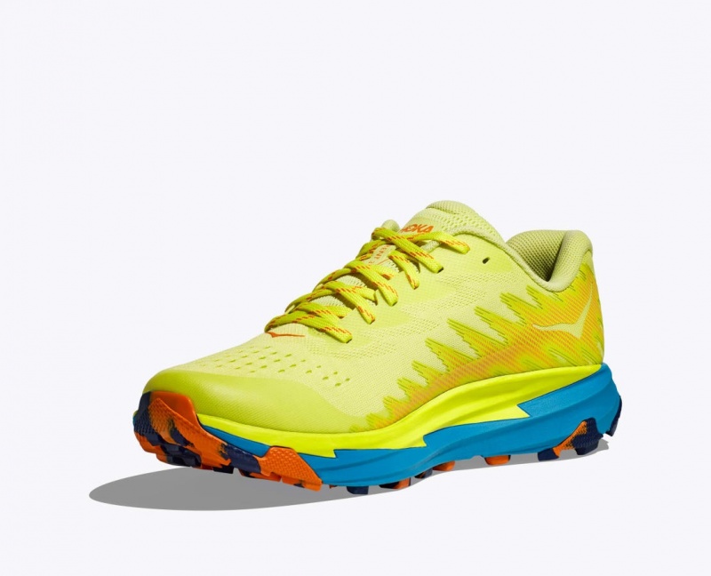 HOKA Torrent 3 Men's Trail Running Shoes Light Green / Blue | QVP965481