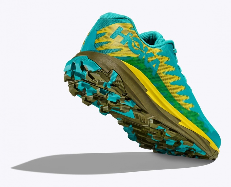 HOKA Torrent 3 Men's Trail Running Shoes Turquoise / Yellow | HRS897042