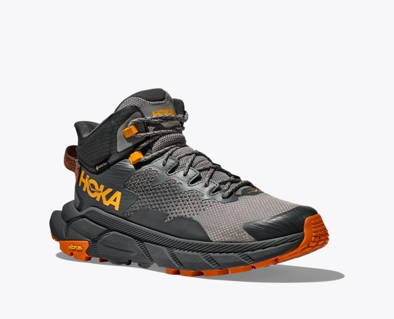 HOKA Trail Code GTX Men's Hiking Boots Grey / Black | DVH759318