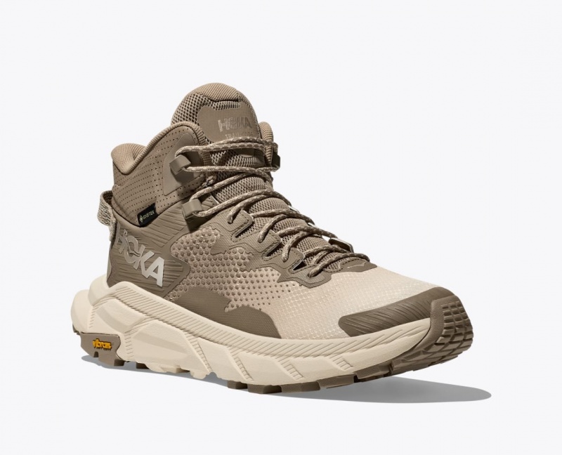 HOKA Trail Code GTX Men's Hiking Boots Khaki / Beige | PVE023675